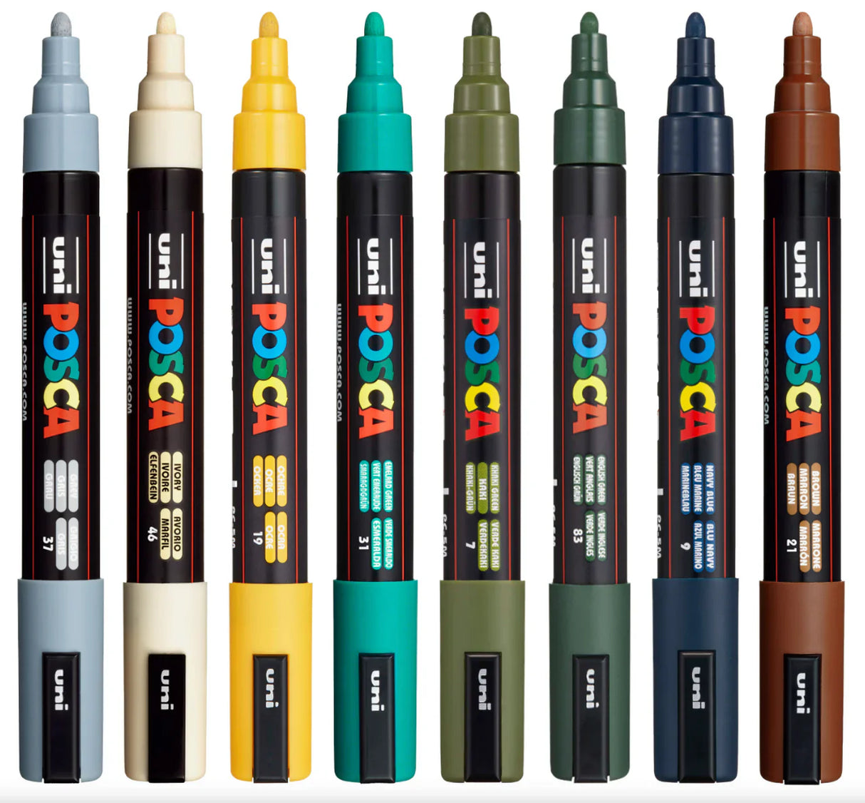 POSCA PC5M Paint Marking Pen - EARTH COLOURS - Set of 8 - Creative Kids Lab