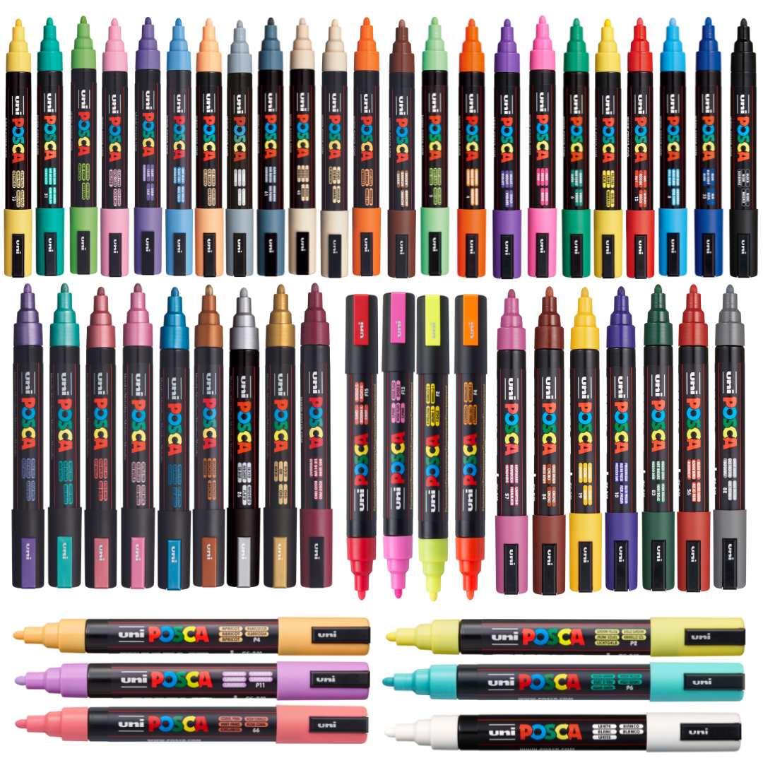 POSCA PC5M Paint Pen - FULL SET of 49 Pens - Creative Kids Lab