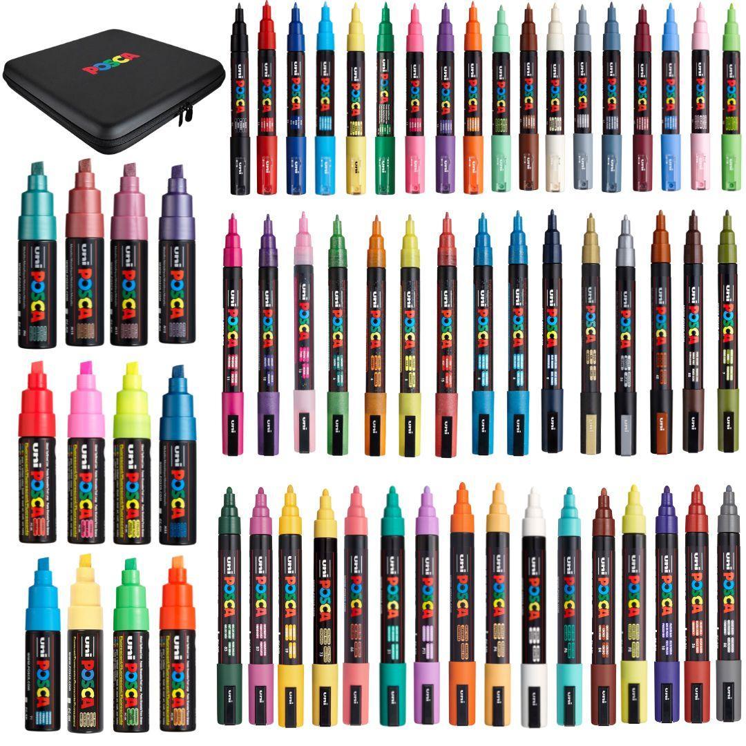 Pack of 62 x POSCA Colours with Large Case - Bundle - Colourverse