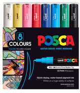 POSCA PC1M Paint Marking Pen - ASSORTED COLOURS - Set of 8 - Creative Kids Lab