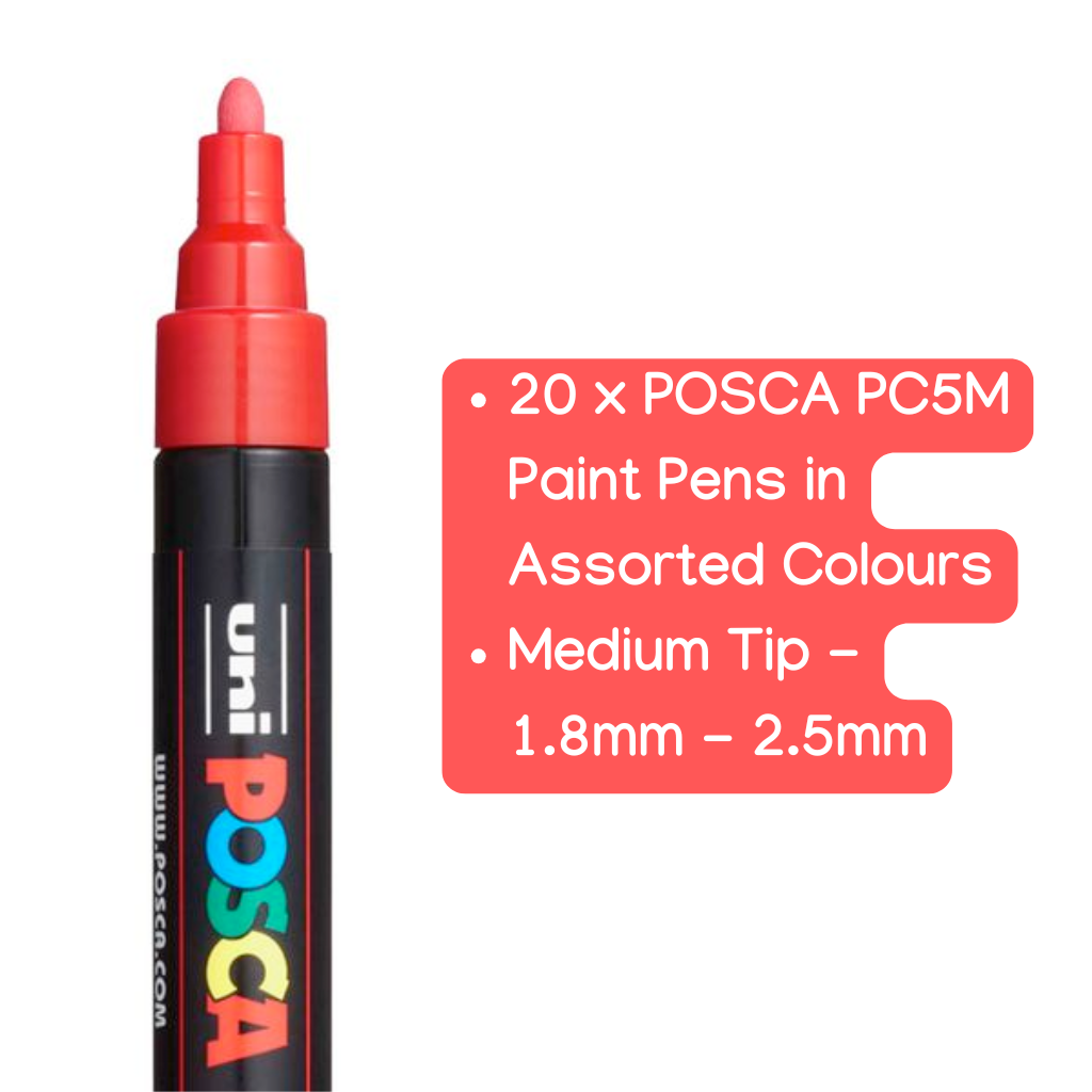 POSCA TIN 20 PIECE PC5M GIFT BOX
