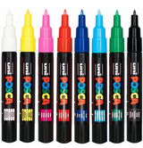 POSCA PC1M Paint Marking Pen - ASSORTED COLOURS - Set of 8 - Creative Kids Lab