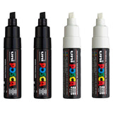 POSCA PC8K Paint Marking Pen - BLACK & WHITE - 4 Pack - Creative Kids Lab