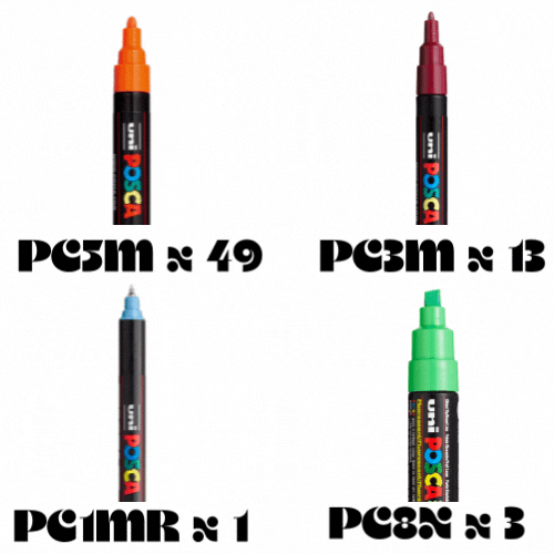 66 Colours of POSCA - Bundle - Colourverse