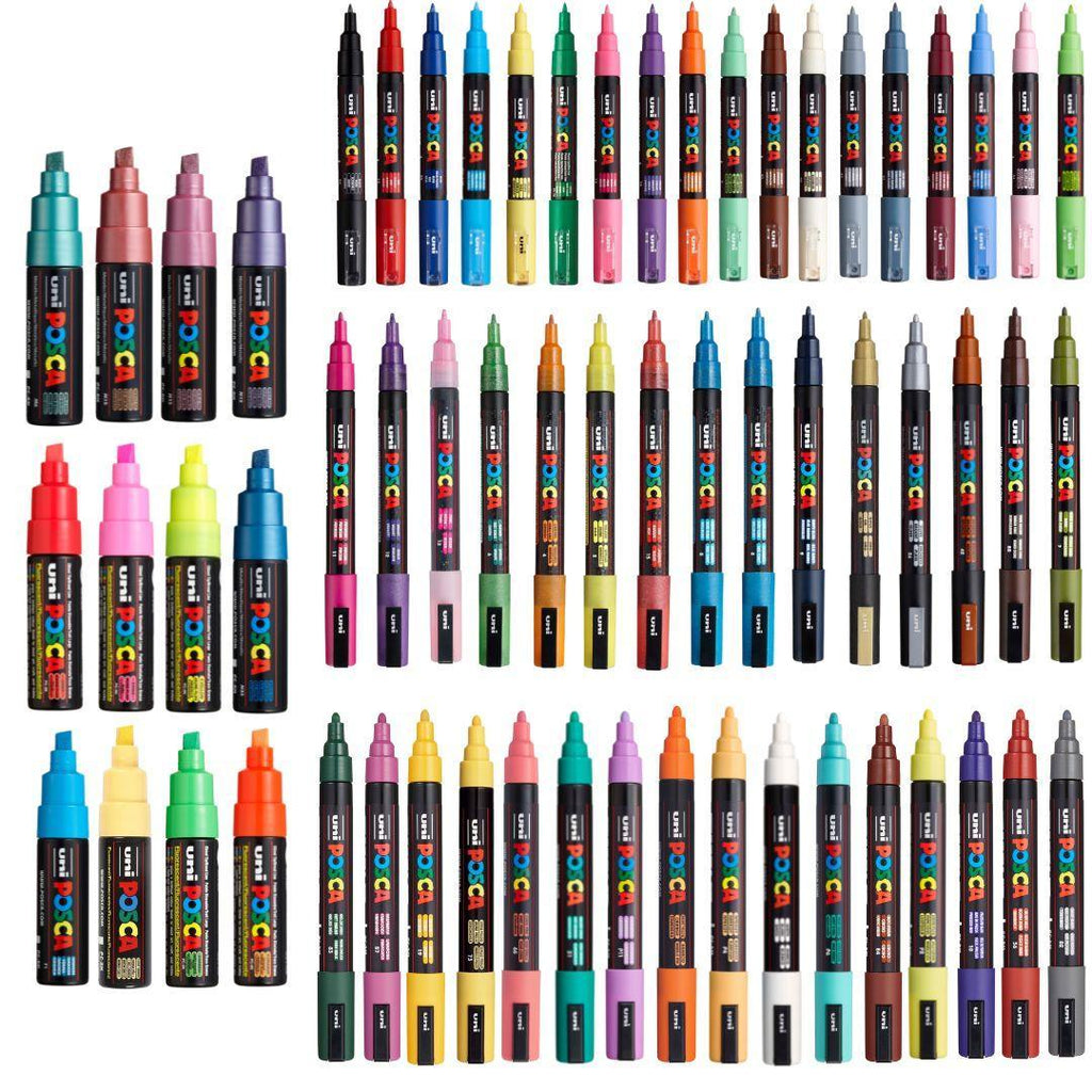 Pack of 62 x POSCA Colours with Large Case - Bundle - Colourverse