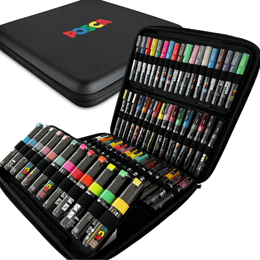 Pack of 62 x POSCA Colours with Large Case - Bundle - Colourverse