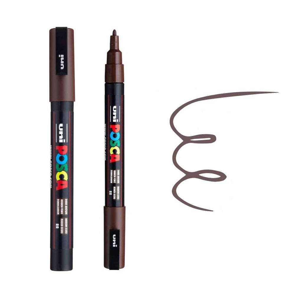 POSCA PC3M Paint Pen - DARK BROWN - Colourverse