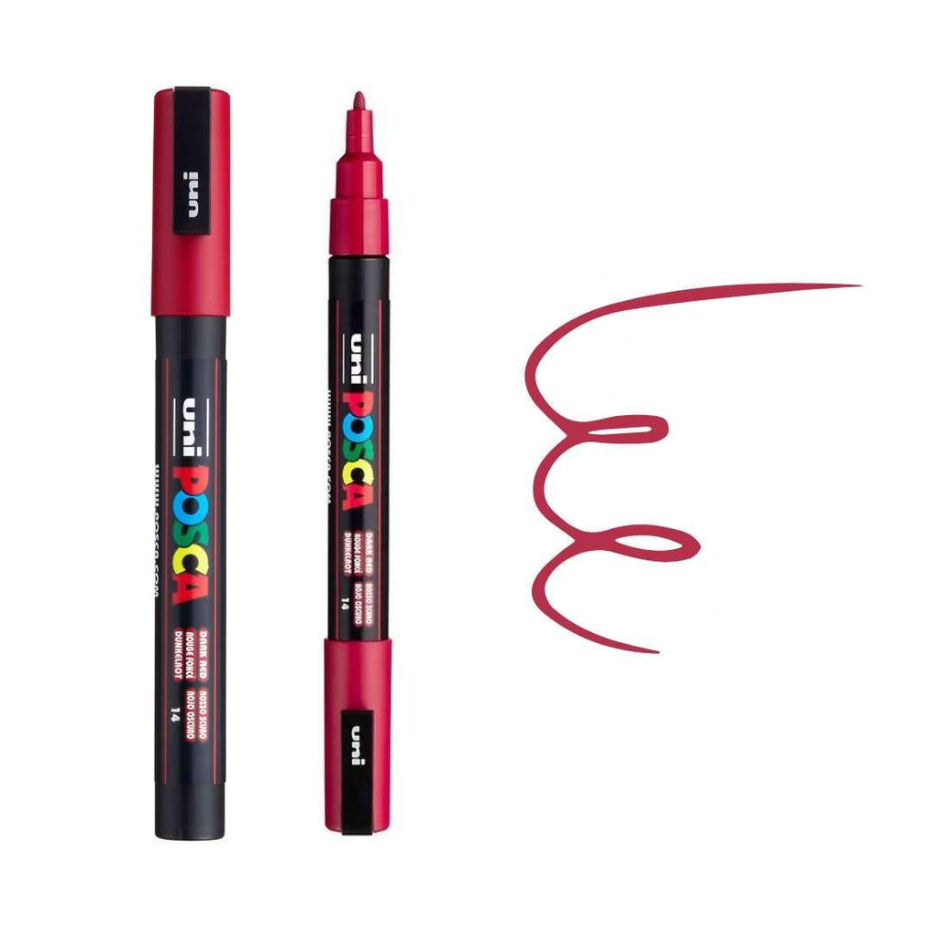 POSCA PC3M Paint Pen - DARK RED - Colourverse