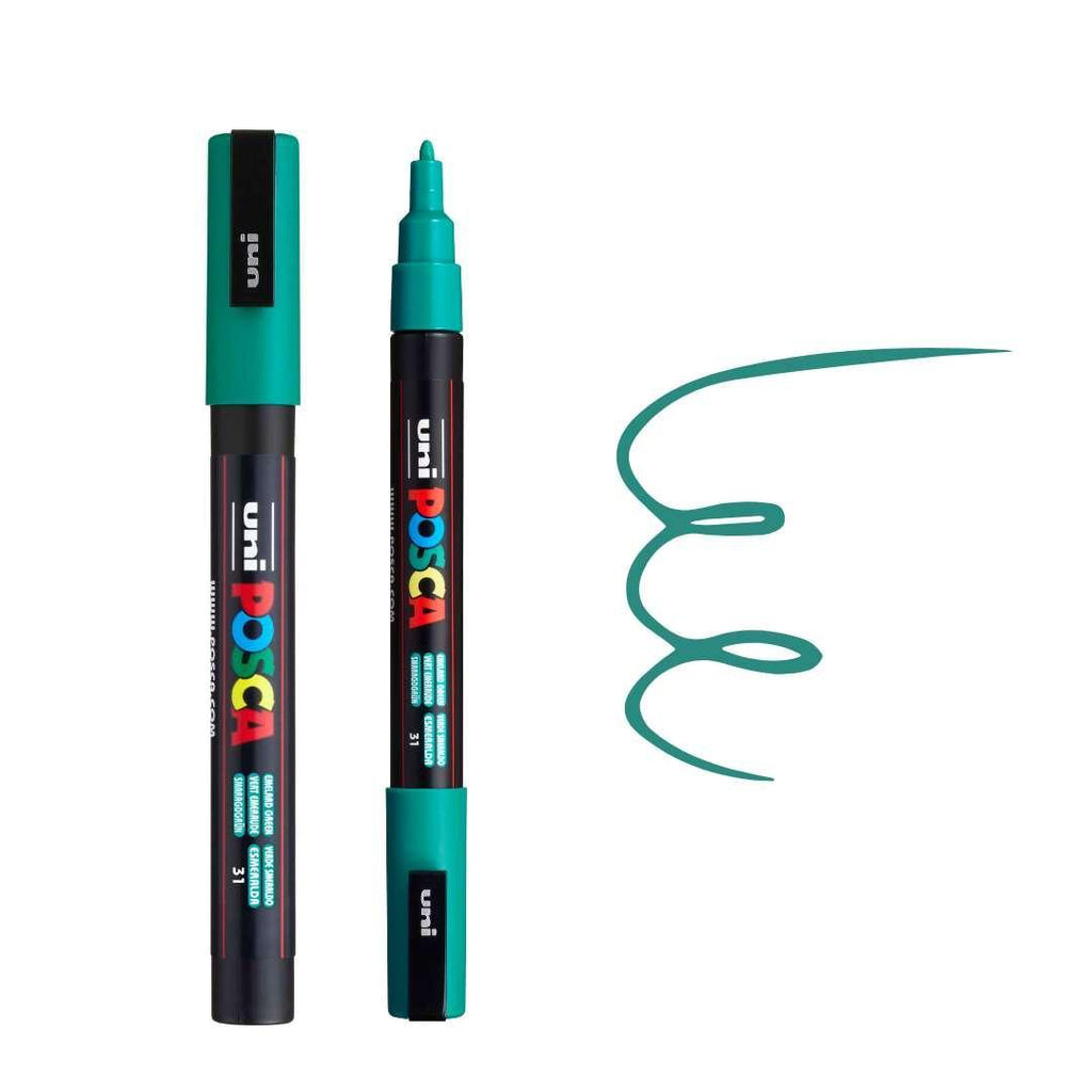 POSCA PC3M Paint Pen - EMERALD GREEN - Colourverse