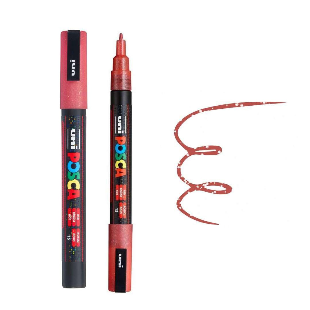 POSCA PC3ML Paint Pen - GLITTER RED - Colourverse