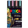 POSCA PC5M Paint Marking Pen - METALLIC COLOURS - Set of 4 - Colourverse