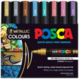 POSCA PC5M Paint Marking Pen - METALLIC COLOURS - Set of 8 - Colourverse