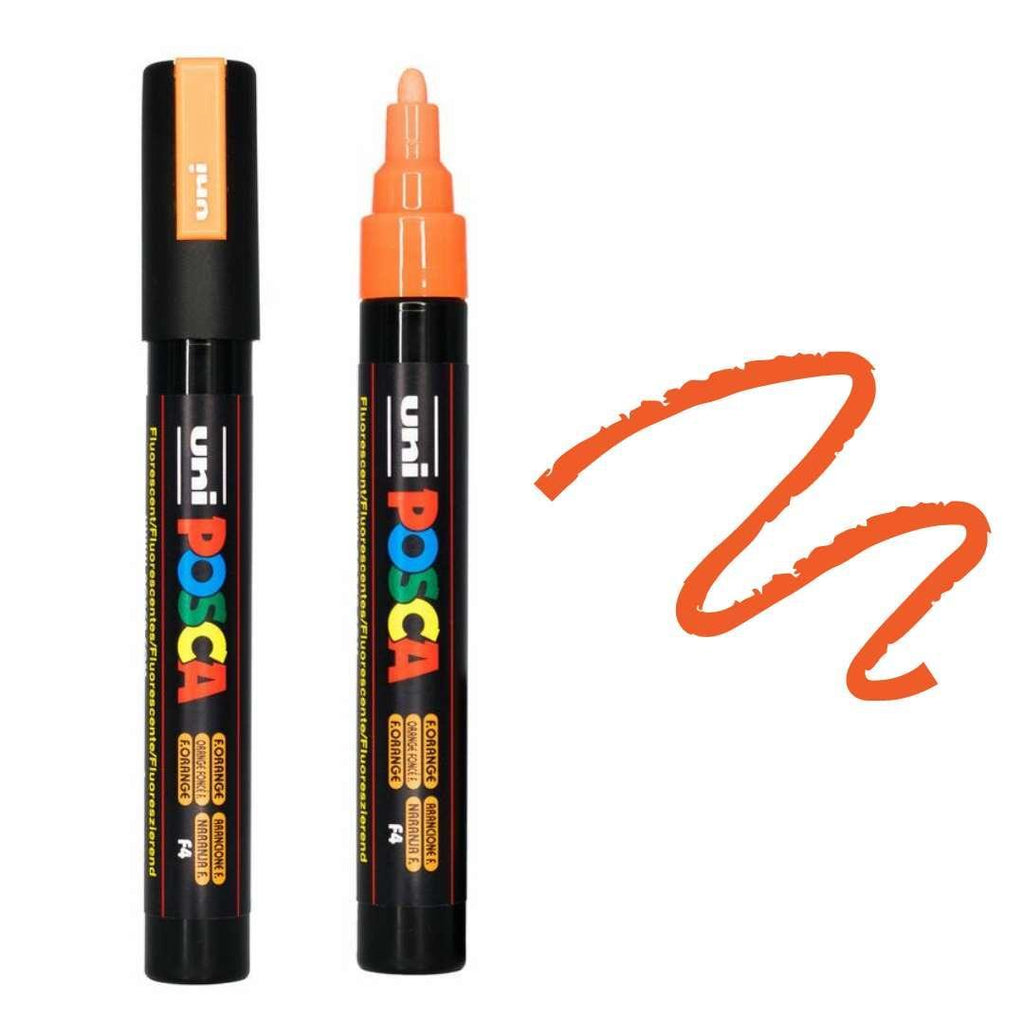POSCA PC5M Paint Pen - FLUORESCENT ORANGE - Colourverse