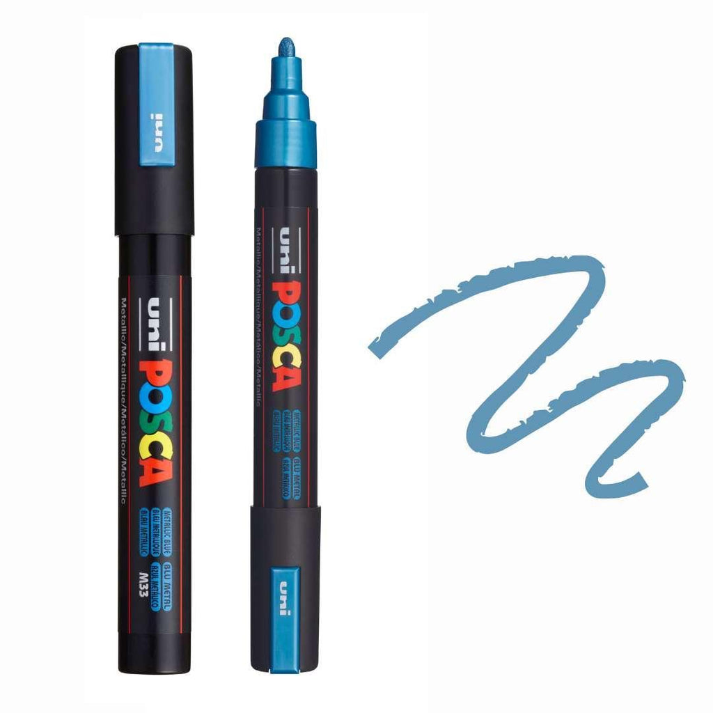 POSCA PC5M Paint Pen - METALLIC BLUE - Colourverse
