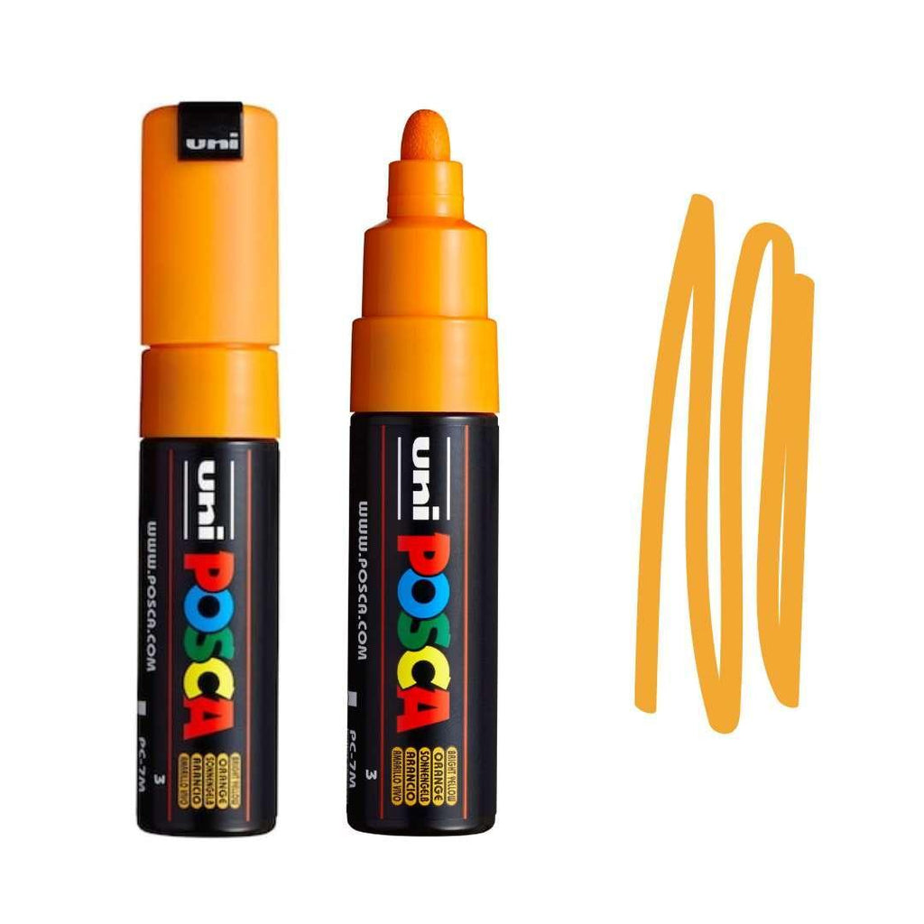 POSCA PC7M Paint Pen - BRIGHT YELLOW - Colourverse