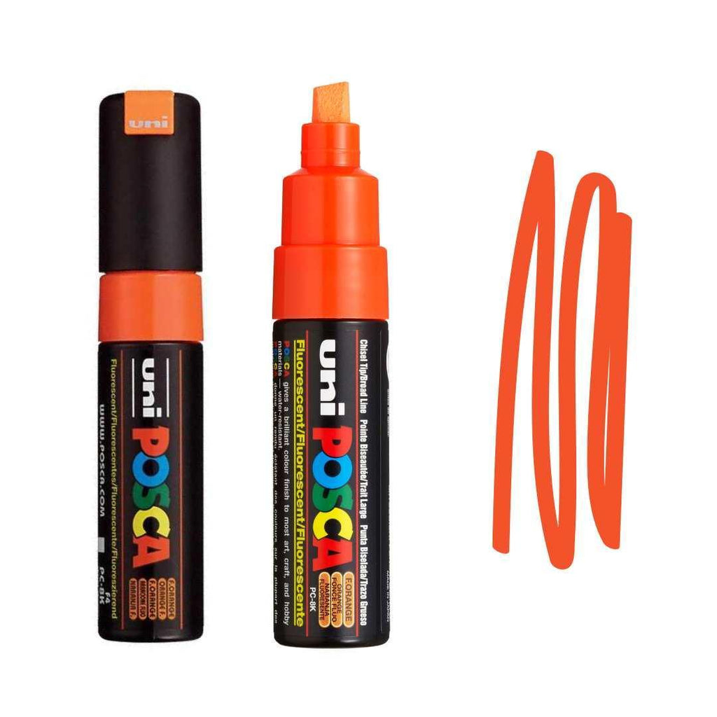 POSCA PC8K Paint Pen - FLUORESCENT ORANGE - Colourverse