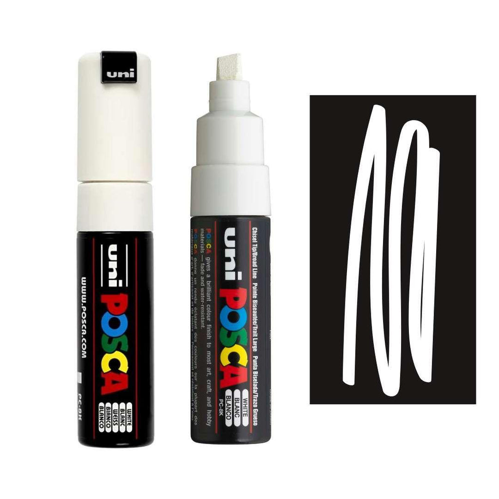 POSCA PC8K Paint Pen - WHITE - Colourverse