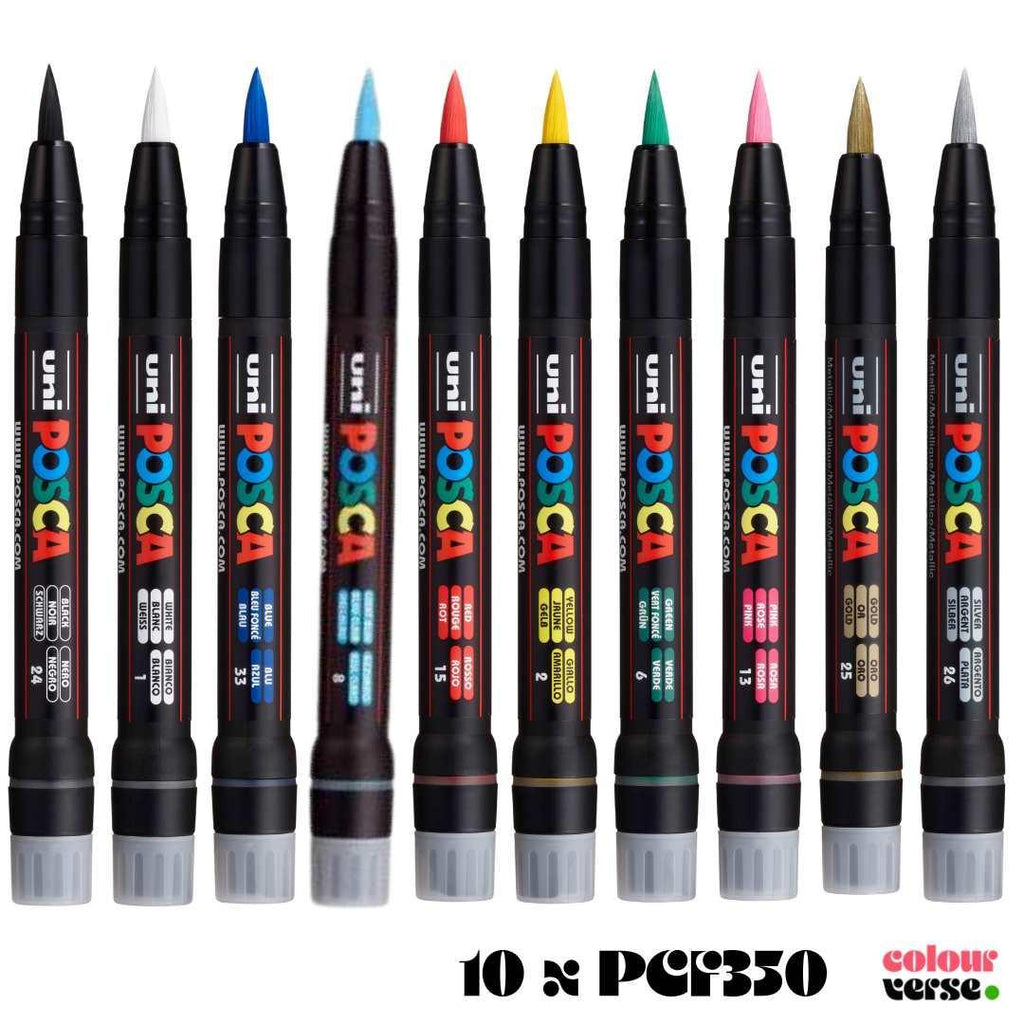 POSCA PCF350 Paint Pen - Full Set of 10 Pens - Colourverse